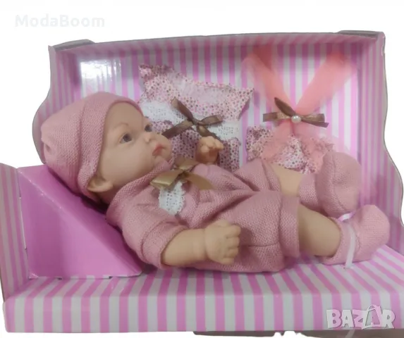 Детска кукла бебе в розово, снимка 2 - Кукли - 48425830