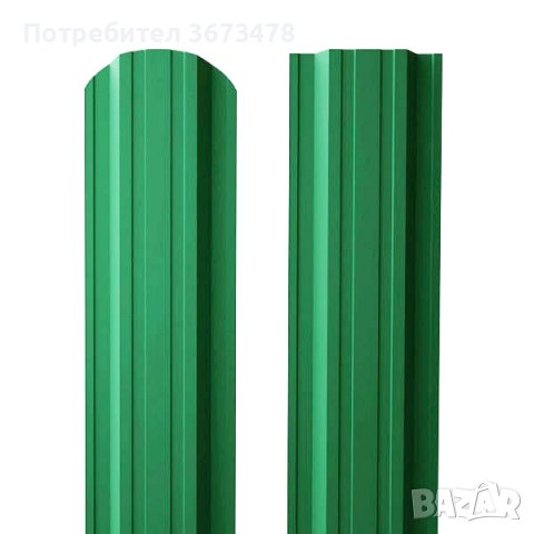 Метални профили (летви) GELESMETAL за ограда, Цвят Зелена мента, 600мм