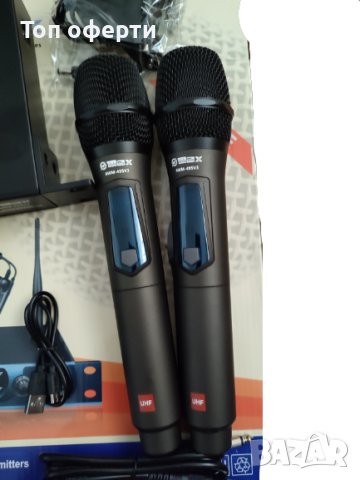 Двуканална VHF безжична микрофонна система, комплект микрофони, снимка 6 - Микрофони - 37883833