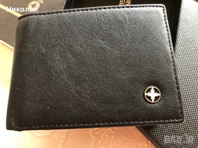 Кожен портфейл Swiss Peak с RFID защита против сканиране, в подаръчна кутия, луксозен бизнес подарък, снимка 4 - Портфейли, портмонета - 43611233