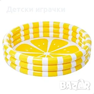 Детски надуваем басейн Intex, Zesty Lemon 147 x 33 см, 2 въздушни камери, PVC, лимон, снимка 2 - Басейни и аксесоари - 49937263