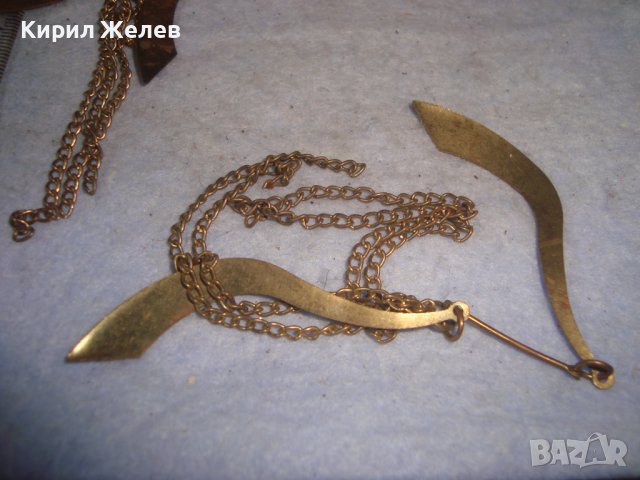 СТАРИ ПОЗЛАТЕНИ МАЙСТОРСКИ АР НУВО СТИЛ ВИНТИДЖ ОБЕЦИ 4272, снимка 4 - Обеци - 36614938