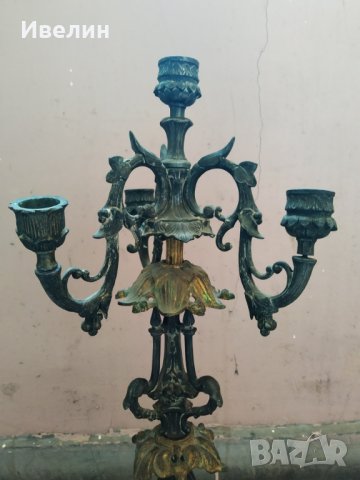 стар бароков свещник, снимка 4 - Антикварни и старинни предмети - 26651700