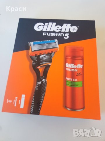 Gillette precise комплект за мъже fusion 5 самобръсначка и гел 200 мл