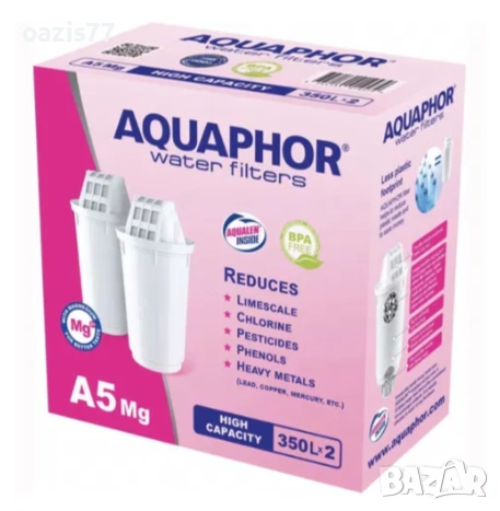 Филтрираща кана Голяма, 4 л, Аквафор Престиж A5Mg, С 3 филтъра по 350L - € 40, снимка 2 - Други - 53582238