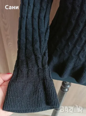 Черен модерен пуловер, снимка 4 - Блузи с дълъг ръкав и пуловери - 49878657