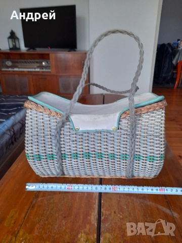 Стара плетена чанта #10, снимка 3 - Други ценни предмети - 52949830