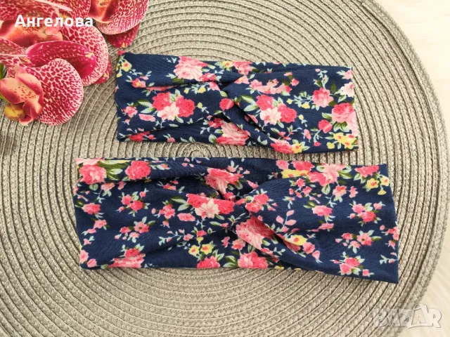 Ленти за глава за мама и бебе , снимка 11 - Шноли, диадеми, ленти - 28696052