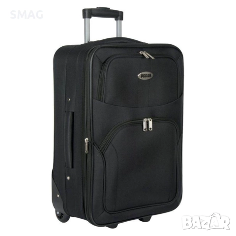 Куфар с колелца за пътуване, черен, 79 л._1155899