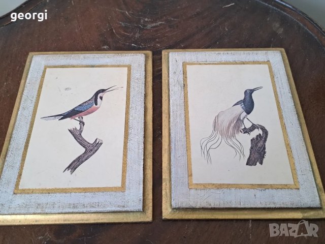 две мини картини на птици    18/3, снимка 2 - Декорация за дома - 49005593