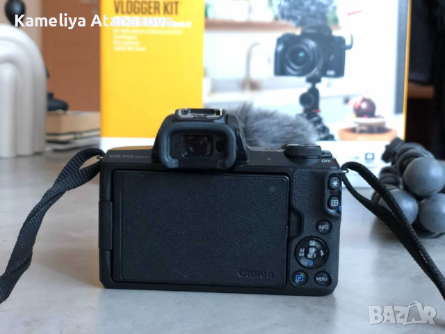 Безогледален фотоапарат Canon - EOS M50 Mark II + Vlogger KIT, снимка 4 - Фотоапарати - 44930483