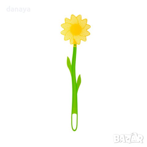 3129 Палка за мухи Цвете мухобойка, 50см, снимка 3 - Мопове, кофи, четки и метли - 38228083