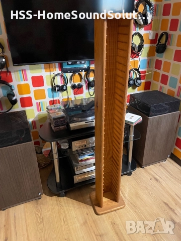 Дървена поставка за компакт дискове 