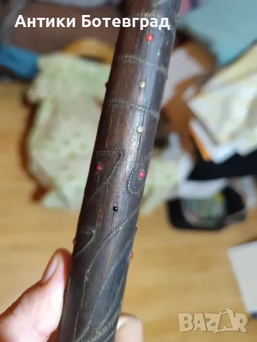 овчарска лула тип гега с набивки орнаменти 19 век , снимка 3 - Антикварни и старинни предмети - 49122658