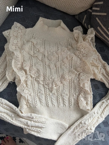 Zara плетена бруза,поло  , снимка 9 - Блузи с дълъг ръкав и пуловери - 51798640