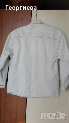 Светло бежова дънкова риза за момче, ръст 128см., снимка 2 - Детски ризи - 26468203