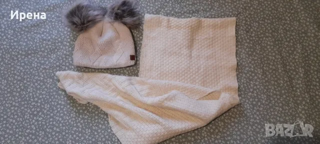 Нов комплект шал и шапка