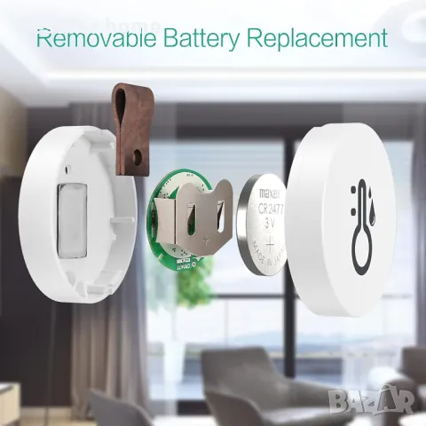 ORIA Мини безжичен сензор за влажност и температура, снимка 7 - Друга електроника - 50272609