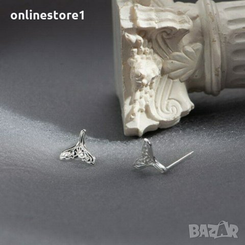 Сребърни Обеци Русалка - 925 печат сребро BT415, снимка 9 - Обеци - 28148574