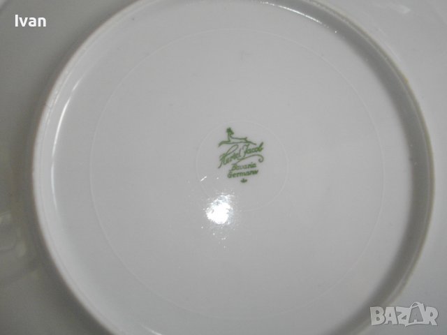 Bavaria-Herlet Jacob-Germany-Немски Порцелан-Чинии-Ф190мм-ф250мм-Стил Барок/Релеф-Бавария, снимка 13 - Чинии - 39710825