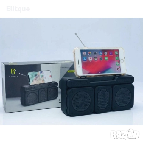 Преносима колонка с Bluetooth тип радио със стойка за телефон RM-S612, снимка 5 - Друга електроника - 52869578