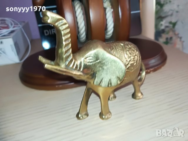 мед/месингово слонче-цвят злато 10х9х5см, снимка 7 - Колекции - 28726876