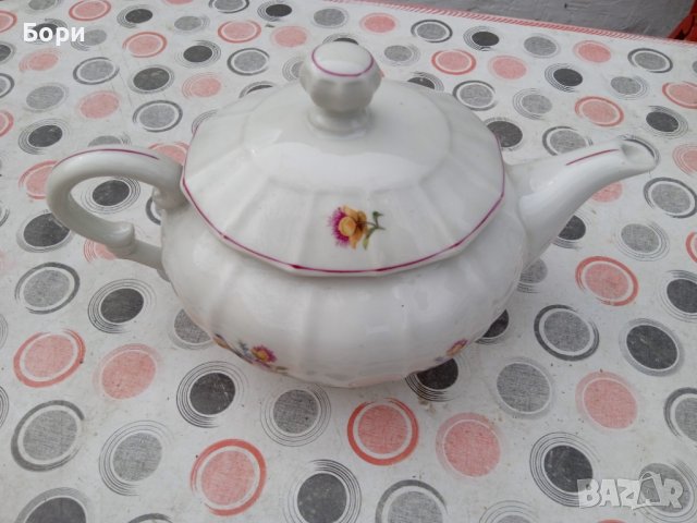 Стар порцеланов български чайник, снимка 5 - Аксесоари за кухня - 39814416
