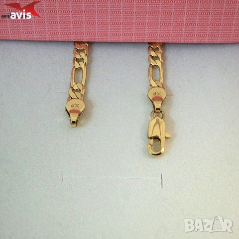 Синджир с 14К златно покритие 254574, снимка 3 - Колиета, медальони, синджири - 53018015