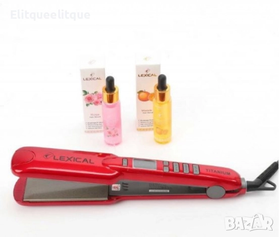 Преса за коса Lexical с подарък 2 шишента серум за коса с витамин C, снимка 3 - Преси за коса - 52187264