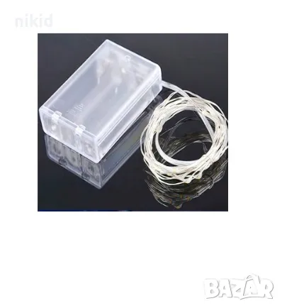 10 М Кабел led лед светлинки светлини светлина лампички на батерии Коледни светещ гирлянд декорация