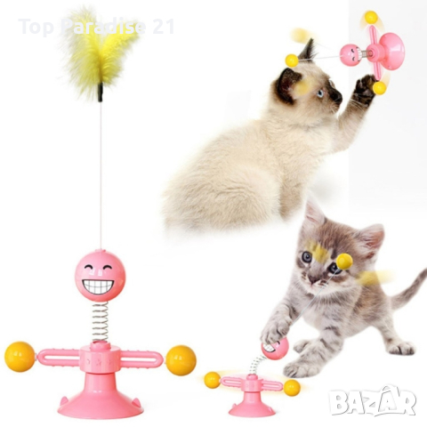 Забавна и възпитателна въртяща се играчка за котки.
Цветове: розов,жълт и оранжев, снимка 2 - За котки - 44928602