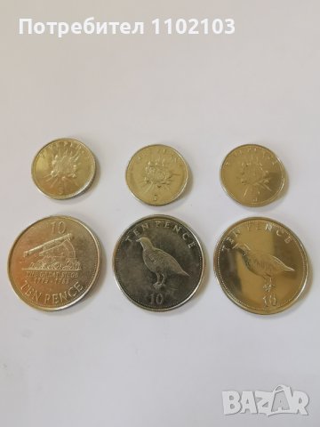 Лот монети от Гибралтар, снимка 2 - Нумизматика и бонистика - 43682759