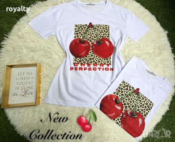 Памучни дамски тениски Различни дизайни , снимка 7 - Тениски - 50413235