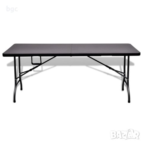 НОВА Сгъваема Къмпинг Кетъринг маса за градина, РАТАН, HDPE, 180х75х75 Удобна Преносима, снимка 4 - Маси - 43086473