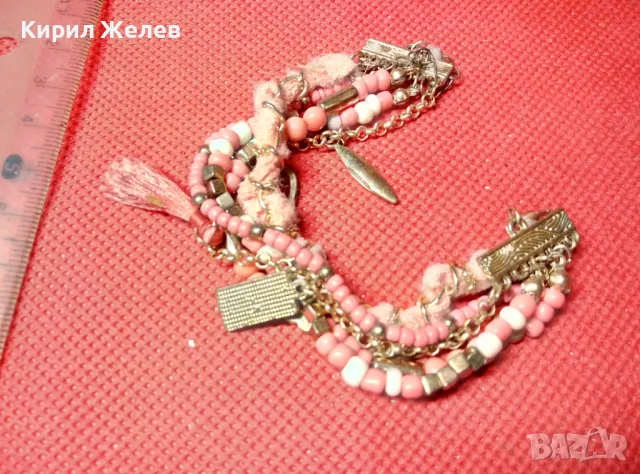 ШИКОЗНА ЗЛАТИСТА РЕТРО АР ДЕКО СТИЛ МЪНИСТЕНА ГРИВНА 47394, снимка 6 - Гривни - 47309114