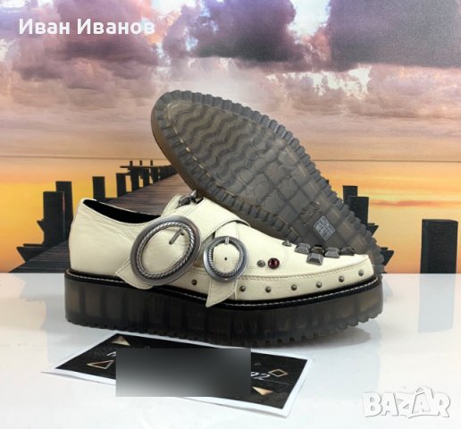 Coach Western Creeper дизайнерски кожени обувки с шипове номер 39- 40, снимка 5 - Дамски елегантни обувки - 40240618