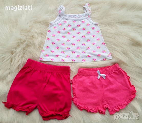 Летен лот къси панталонки  и потниче 3-6 месеца, снимка 3 - Комплекти за бебе - 28416609