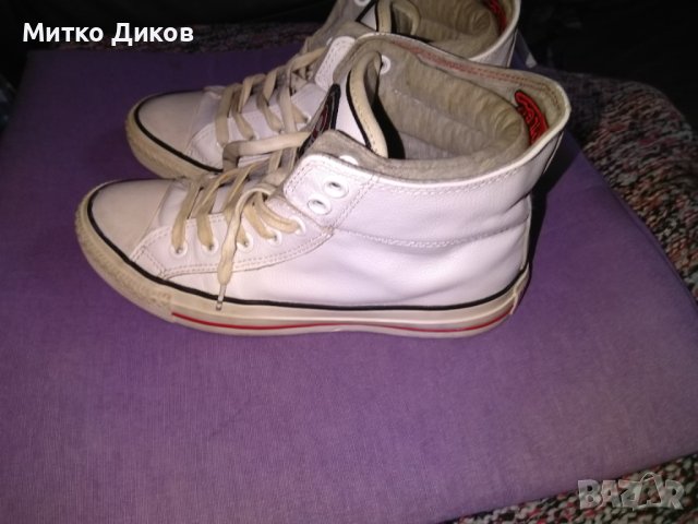 Converse All Star естествена кожа маратонки №37,5 стелка 24см унисекс, снимка 8 - Маратонки - 43049910