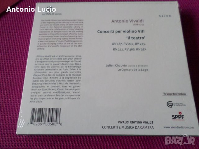 Vivaldi Concerti per violino *il teatro* - Naive, снимка 2 - CD дискове - 35287284