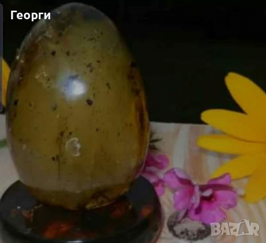 Старинно яйце от Балтийски кехлибар, снимка 3 - Колекции - 36534037