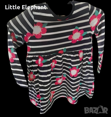 Рокличка за 2-3 год мом цветя и райе,колекция"Flowers",Англия/нова