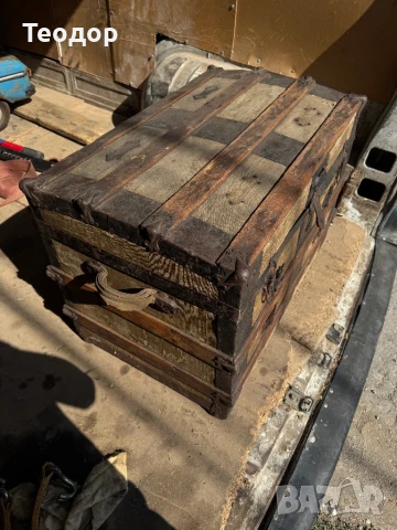 Винтидж сандък 1900 година, снимка 4 - Антикварни и старинни предмети - 51110037
