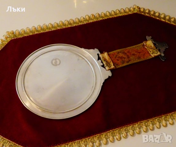 Старинно гравирано пано от калай за 40 годишен юбилей. , снимка 4 - Пана - 26282731