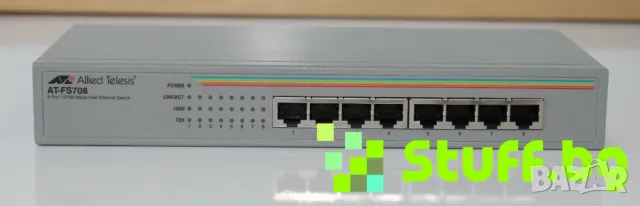 Суич Allied Telesis FS708, снимка 2 - Суичове - 49659712