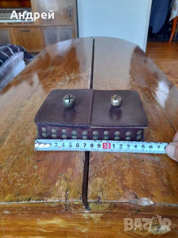 Стара кожена кутия за карти, снимка 3 - Други ценни предмети - 51331979