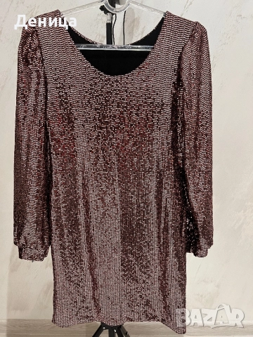 Лъскава къса парти рокля, снимка 3 - Рокли - 52479663