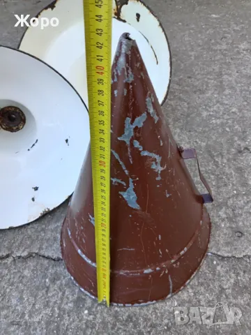 старинна емайлирана промишлена лампа, снимка 9 - Други - 47739269