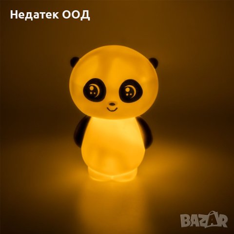 Нощна лампа на батерия, Panda, 10x8x14.5см, снимка 2 - Соларни лампи - 43583864