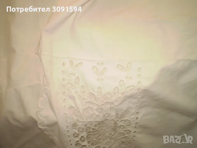 Винтидж покривка бяла рязяня бродерия, снимка 9 - Други ценни предмети - 49190558
