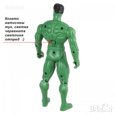 3401 Светеща фигура Непобедимите супергерои AVENGERS, 22 см, снимка 9 - Фигурки - 39029223